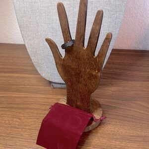 Men's Stainless Steel Black Dragon Scale Spinner Ring ~ Size 12